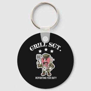 Grill Sgt. Funny Bbq Cookout Keychain