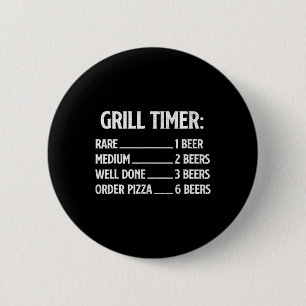 Grill Timer - Bbq Lover Pitmaster Barbecue Grill S 2 Inch Round Button