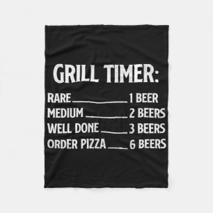 Grill Timer - Bbq Lover Pitmaster Barbecue Grill S Fleece Blanket