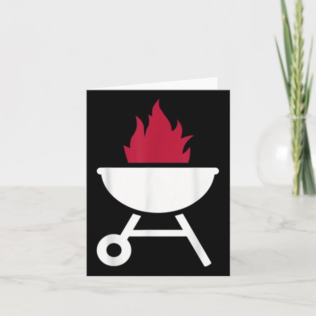 Grill With Fire  Card (Front)