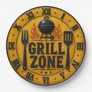 Grill Zone BBQ Grill Master Kitchen Rustic  Paper Plate