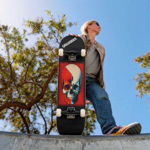 GrillaSkate Kustom Design 003A Skull skateboard 