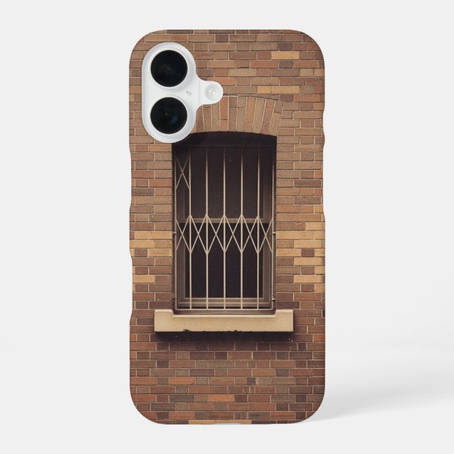Grille de Fenêtre Rétro iPhone 16 Case (Back)