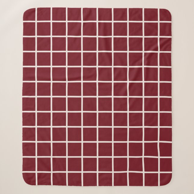 Grille de Noël Motif rouge Plaid (Devant)