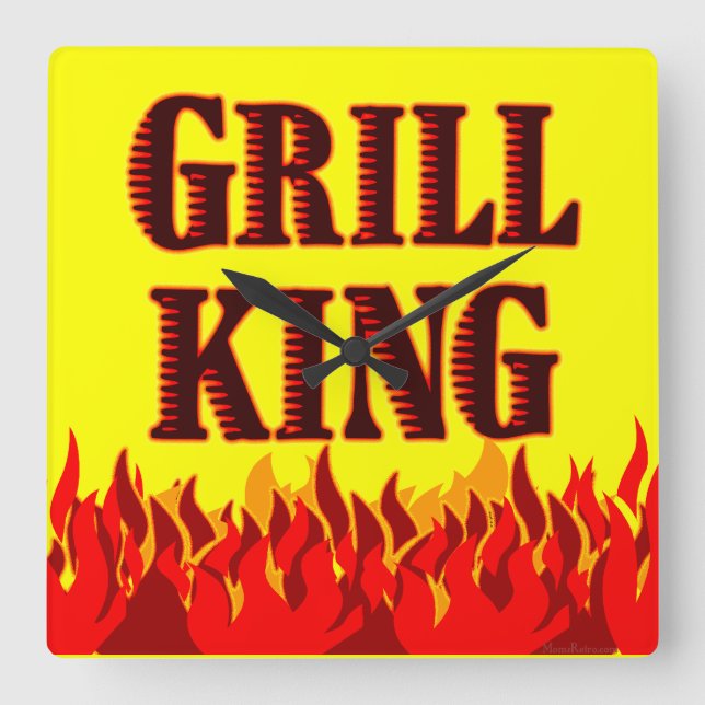 Grille King BBQ Flames Horloge murale (Recto)