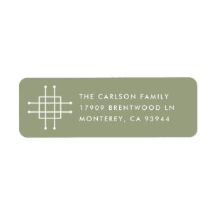 Grille Moving Announcement Address Label - Green