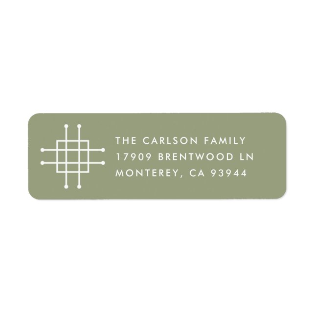 Grille Moving Announcement Address Label - Green (Front)