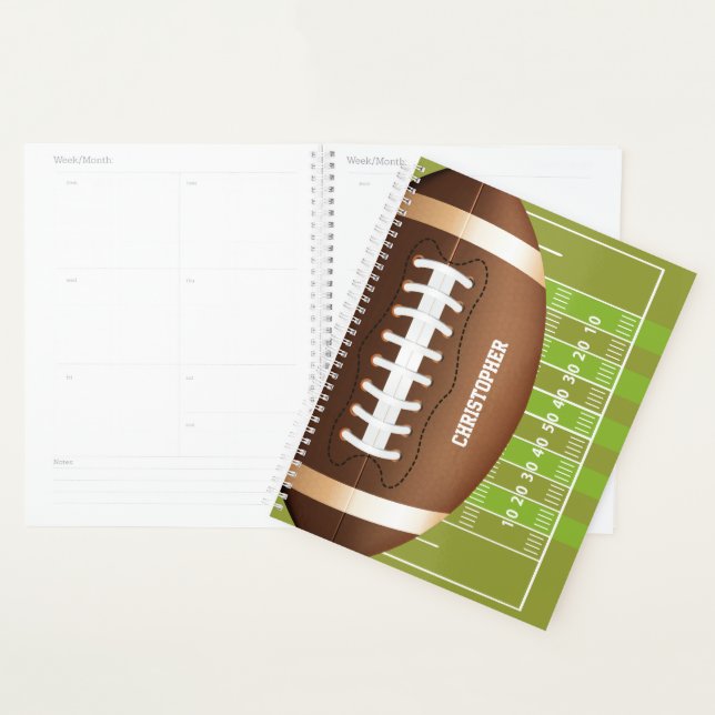 Grille personnalisée Football sur le terrain (Devant avec enveloppe)