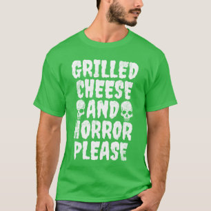 Grilled Cheese And Horror Please retro T-Shirt