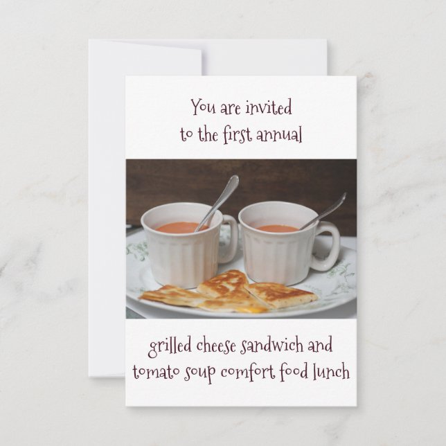 Grilled Cheese And Tomato Soup Luncheon Invitation (Front)
