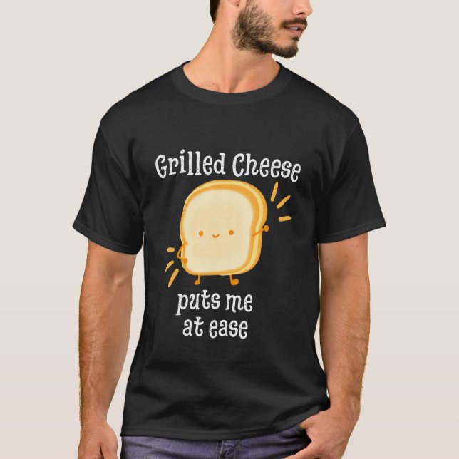 Grilled Cheese Cheesey Comfort Food Sandwich T-Shirt (Front)