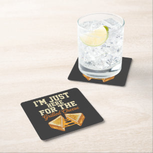 Grilled Cheese Day Square Paper Coaster