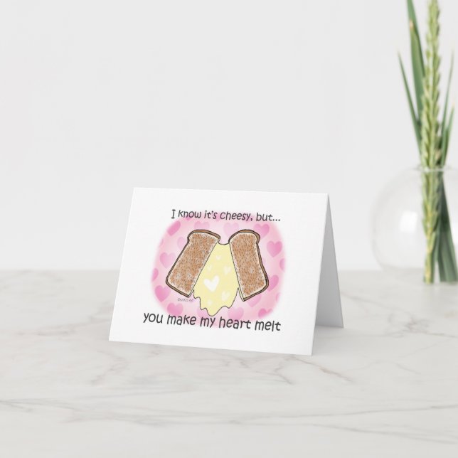 Grilled Cheese lover Funny Valentines Anniversary  Card (Front)