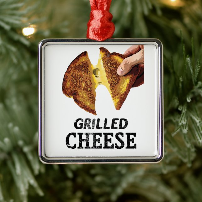 Grilled Cheese  Metal Ornament (Tree)