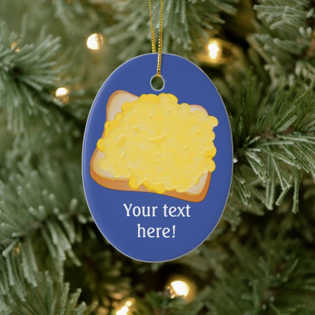 Grilled Cheese on Toast, your own words on this Ceramic Ornament (Tree)