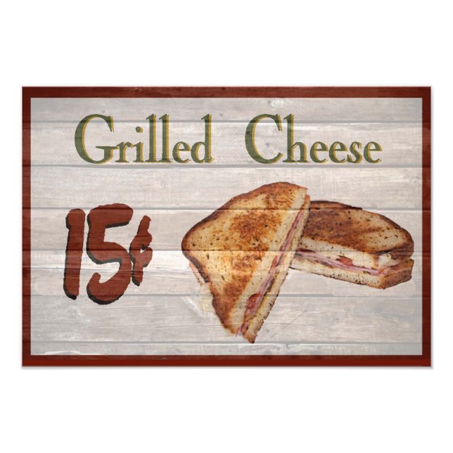 Grilled Cheese Photo Print (Front)