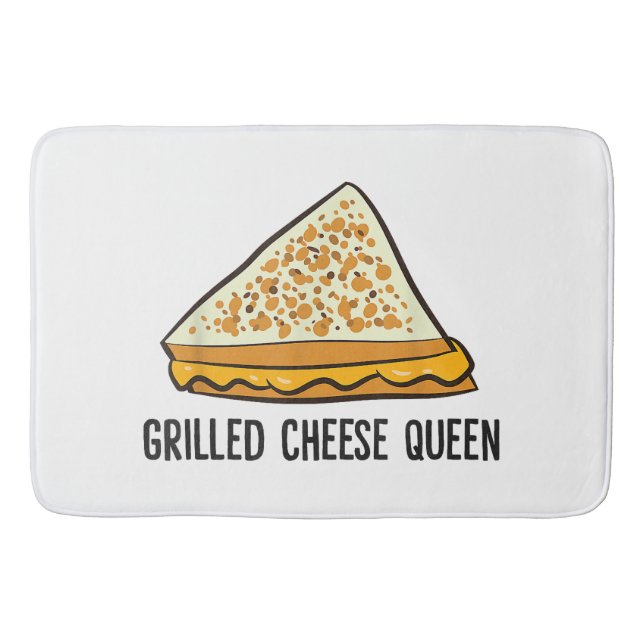 Grilled Cheese Queen Funny Grilled Cheese  Bath Mat (Front)