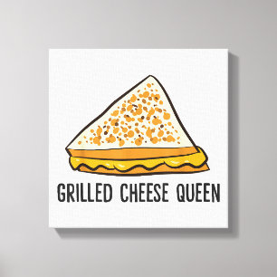 Grilled Cheese Queen Funny Grilled Cheese Canvas Print