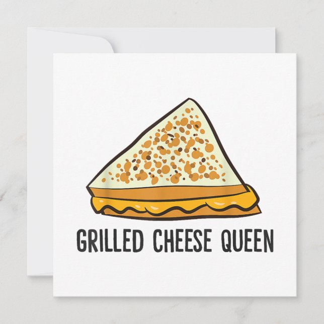 Grilled Cheese Queen Funny Grilled Cheese  Invitation (Front)