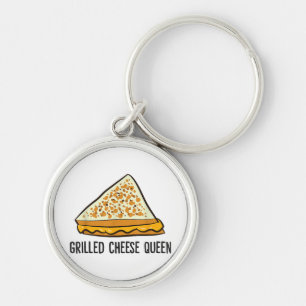 Grilled Cheese Queen Funny Grilled Cheese  Keychain