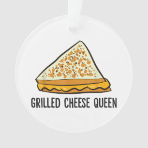 Grilled Cheese Queen Funny Grilled Cheese Ornament