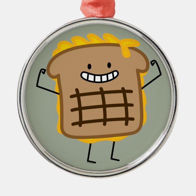 Grilled Cheese Sandwich Cheddar Toasted Bread Metal Ornament (Front)