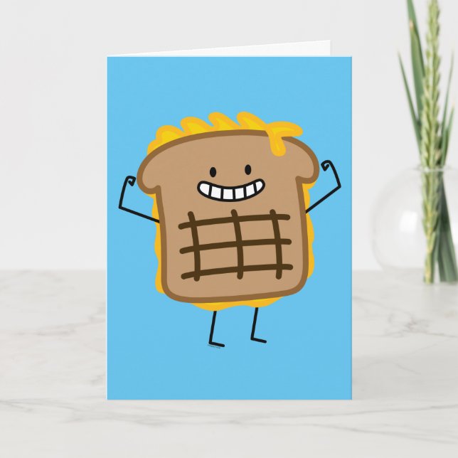 Grilled Cheese Sandwich Cheddar Toasted Bread Thank You Card (Front)