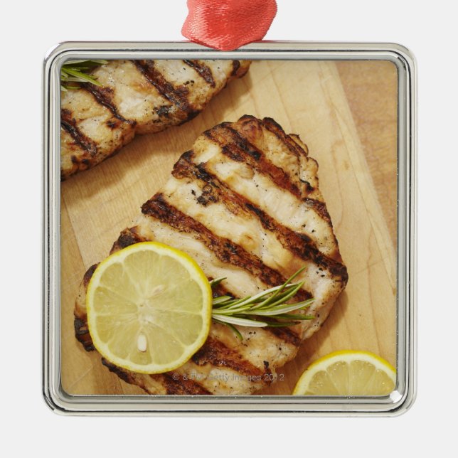 Grilled Chicken Breasts Metal Ornament (Front)