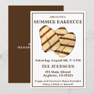 Grilled Halloumi Cheese BBQ Barbecue Cookout Invitation