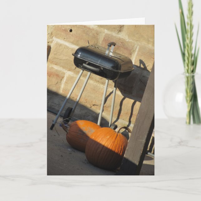 "Grilled Pumpkins" Thanksgiving Card (Front)