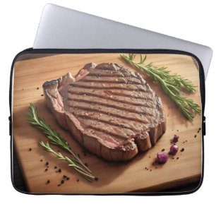 Grilled Ribeye Steak Rosemary Laptop Sleeve