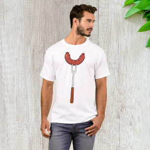 Grilled Sausage on BBQ Fork T-Shirt