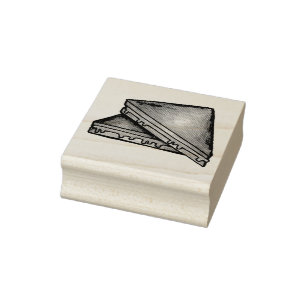 Grilled Toasted Cheddar Cheese Toastie Sandwich Rubber Stamp