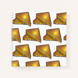 Grilled Toasted Cheese Sandwich Lunch Diner Food Notebook