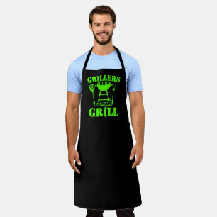 Grillers Gonna Grill Sausage Barbecue Lime Green Apron