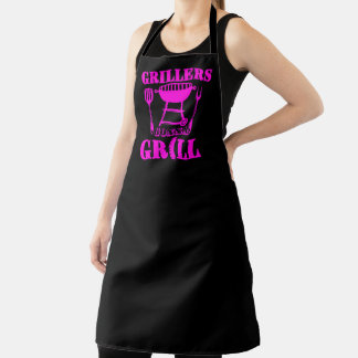 Grillers Gonna Grill Sausage Barbecue Pink Apron