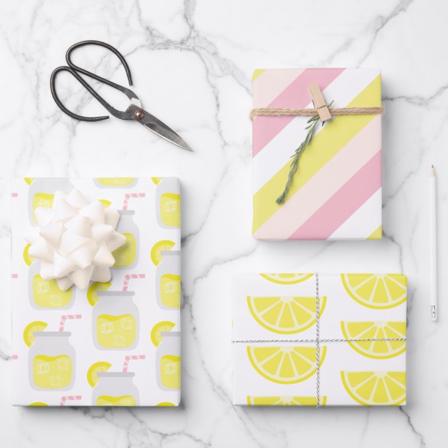 Grilles de citronnade Feuilles d'enveloppes cadeau (Recto)
