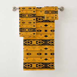 Grilles et formes géométriques jaune noir