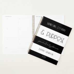 Grilles modernes Blanc Noir Calendrier Planner Per