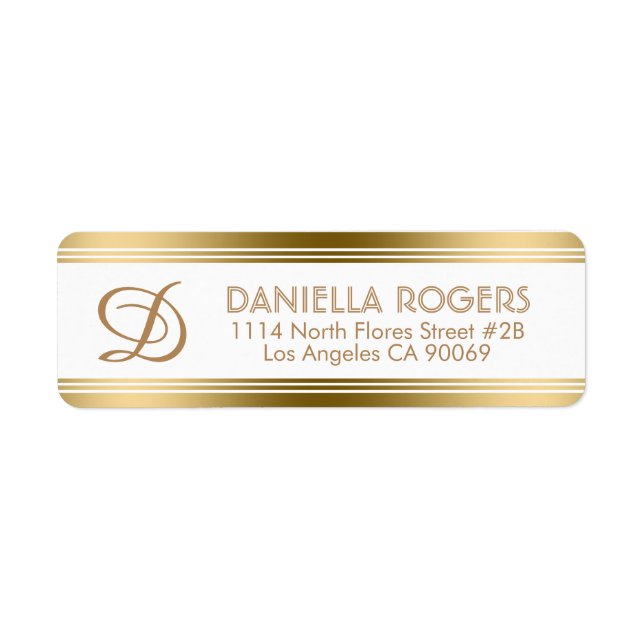 Grilles Or Modernes Avec Monogramme (Devant)