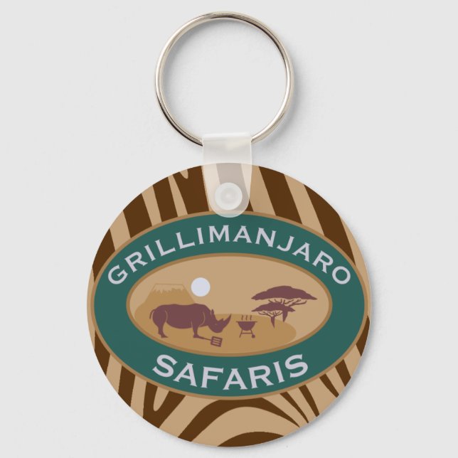 Grillimanjaro Keychain (Front)