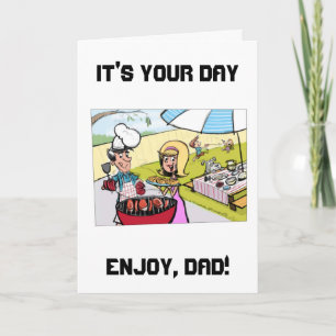"GRILLIN' DAD FOR HIS *BIRTHDAY* OR *FATHER'S DAY* CARD