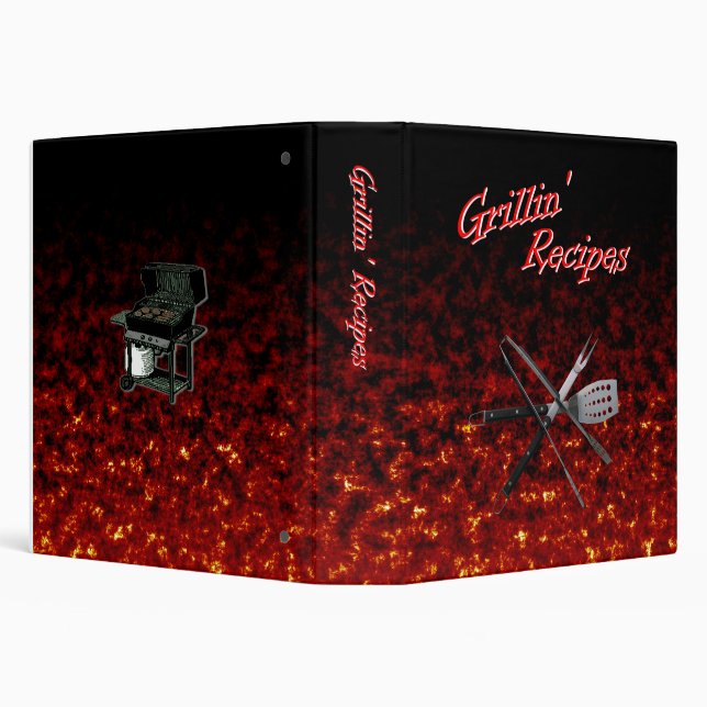 Grillin' Recipes Binder (Background)