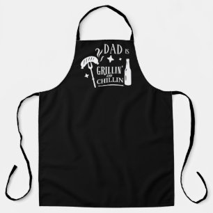 Grilling and Chilling Dad Fun Personalized BBQ Apron
