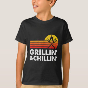 Grilling And Chilling Smoke Meat Bbq Gift Home Coo T-Shirt
