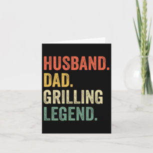 Grilling Bbq Father Funny Husband Grill Dad Legend Card