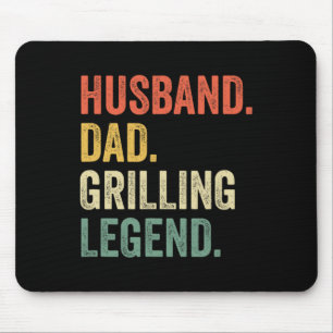 Grilling Bbq Father Funny Husband Grill Dad Legend Mouse Pad