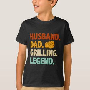 Grilling Bbq Father Funny Husband Grill Dad Legend T-Shirt