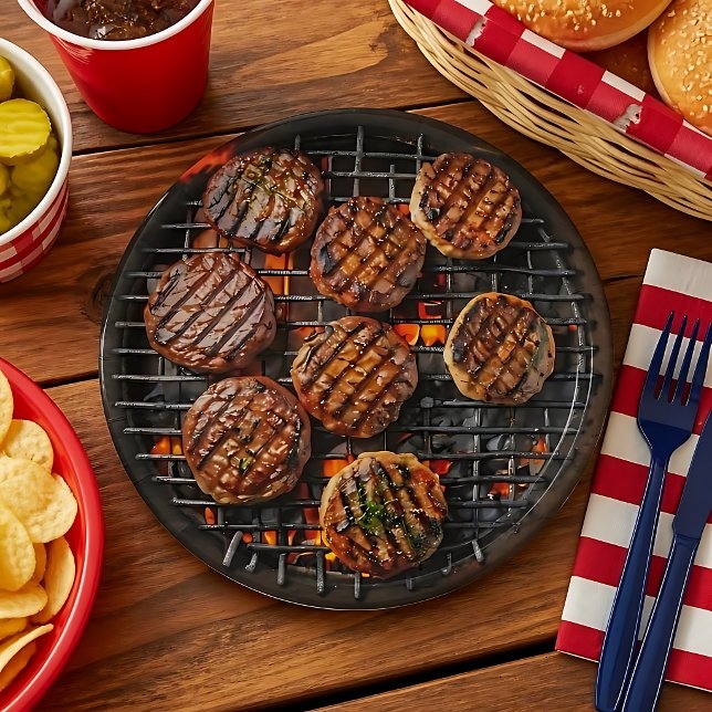 Grilling Burgers Funny Paper Plate (Creator Uploaded)