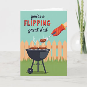 Grilling Flipping Great Dad Card
